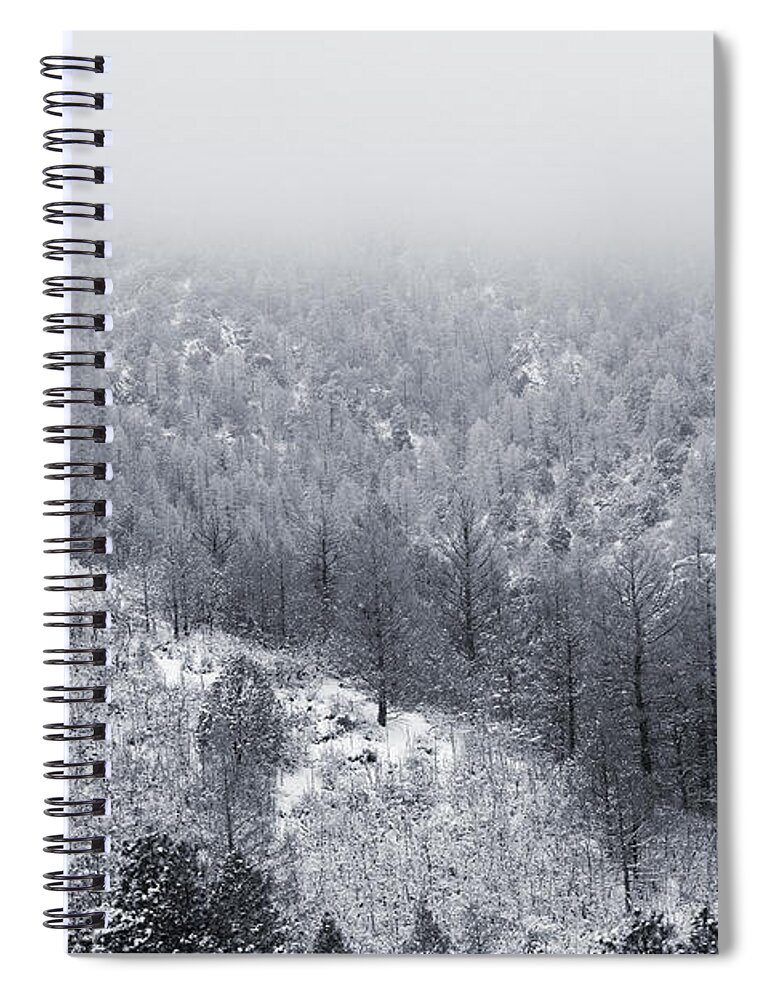 Snow Spiral Notebook featuring the photograph Fresh Snow in Cheyenne Mountain Toned Color by Steven Krull