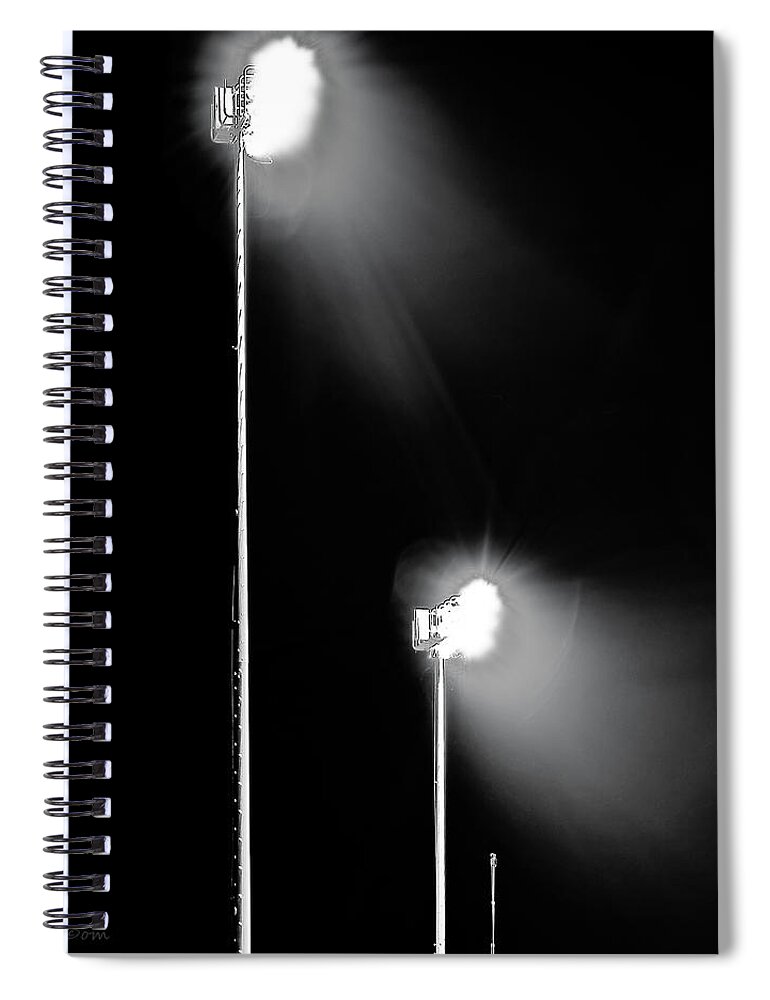 Texas Spiral Notebook featuring the photograph Friday Night Lights by Erich Grant