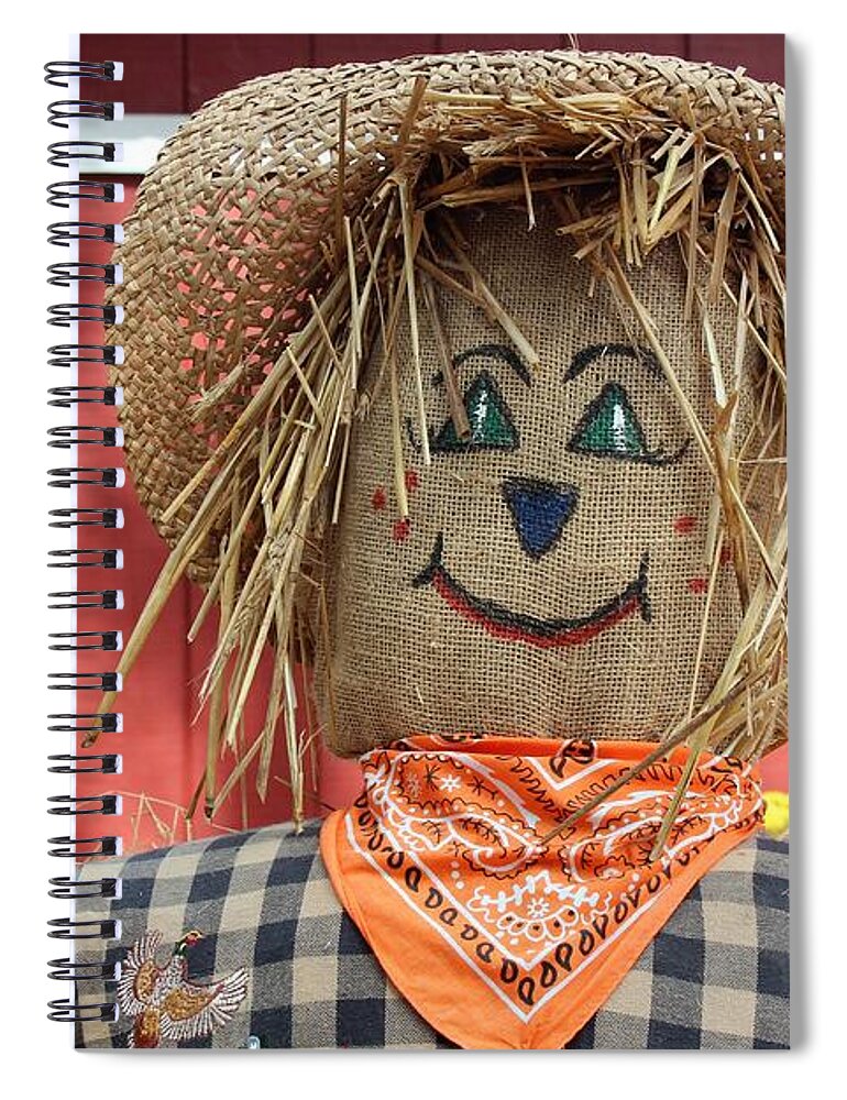 Photo For Sale Spiral Notebook featuring the photograph Friendly Scarecrow by Robert Wilder Jr