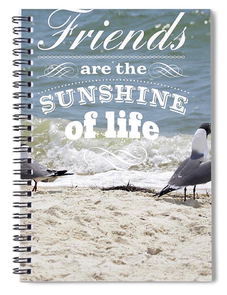 Seascapes Spiral Notebook featuring the photograph Friends In Life by Jan Amiss Photography