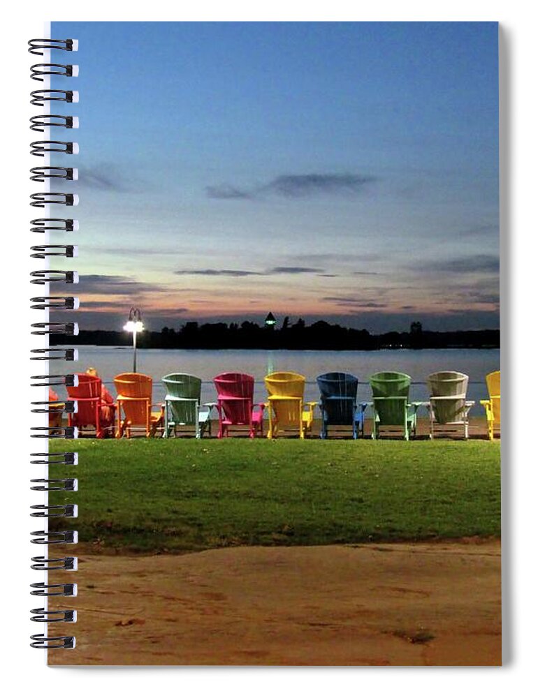 Frink Park Spiral Notebook featuring the photograph Frink Park Sunset Clayton by Dennis McCarthy