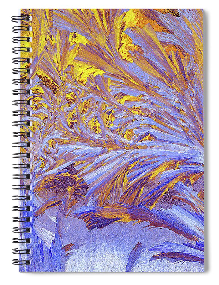 Victor Kovchin Spiral Notebook featuring the photograph Frost Patterns by Victor Kovchin