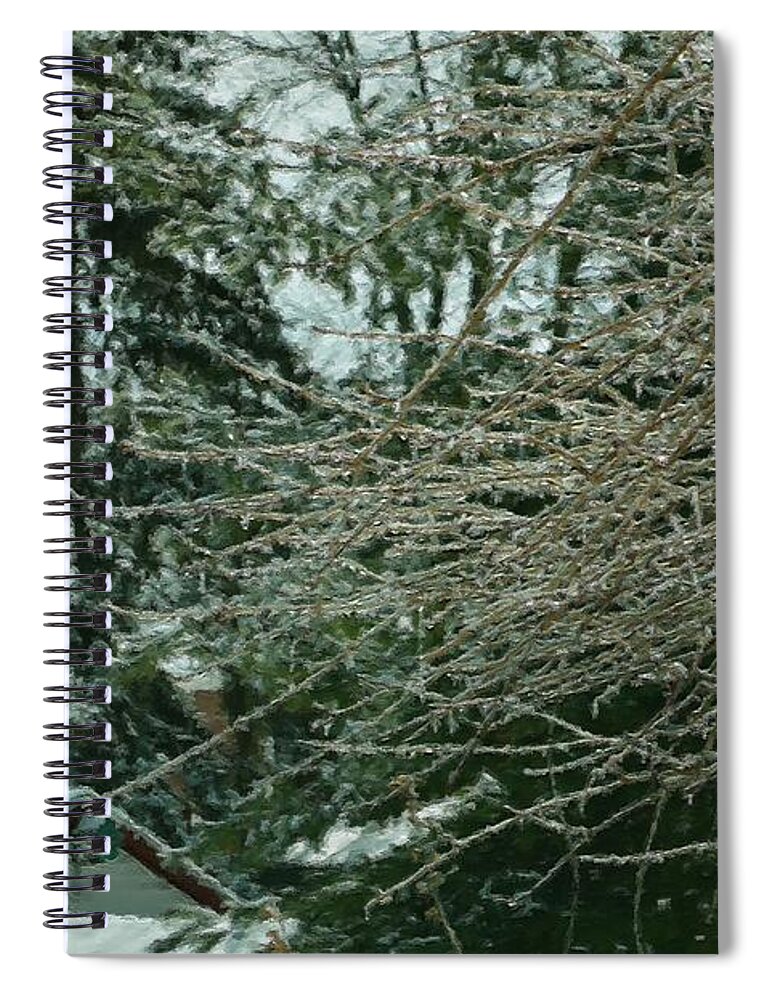  Spiral Notebook featuring the photograph Frozen by Beverly Shelby