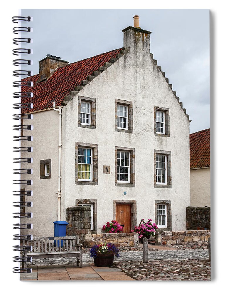  Spiral Notebook featuring the photograph Frozen in Time 1. Culross Sketches. Scotland by Jenny Rainbow