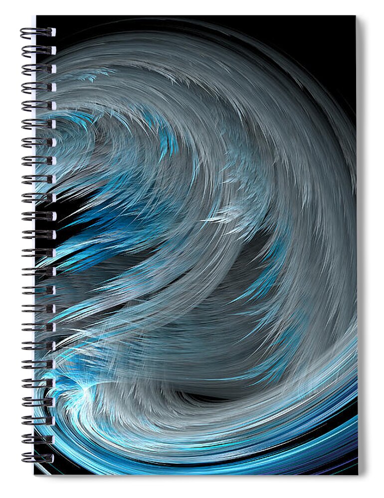 Vic Eberly Spiral Notebook featuring the digital art Frozen in Time by Vic Eberly