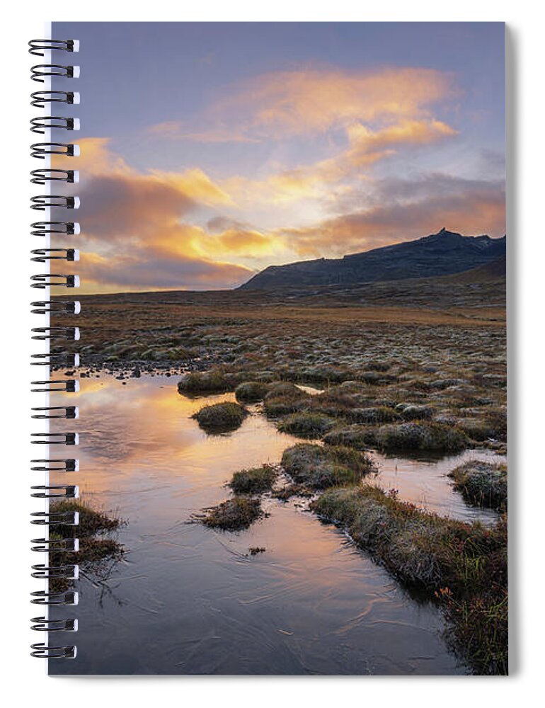 Iceland Spiral Notebook featuring the photograph Frozen Reflections by Michael Ver Sprill