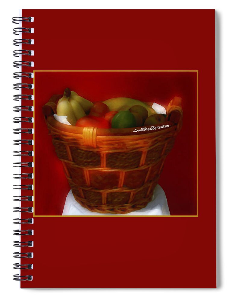 Art Spiral Notebook featuring the digital art Fruit Art 6 by Miss Pet Sitter