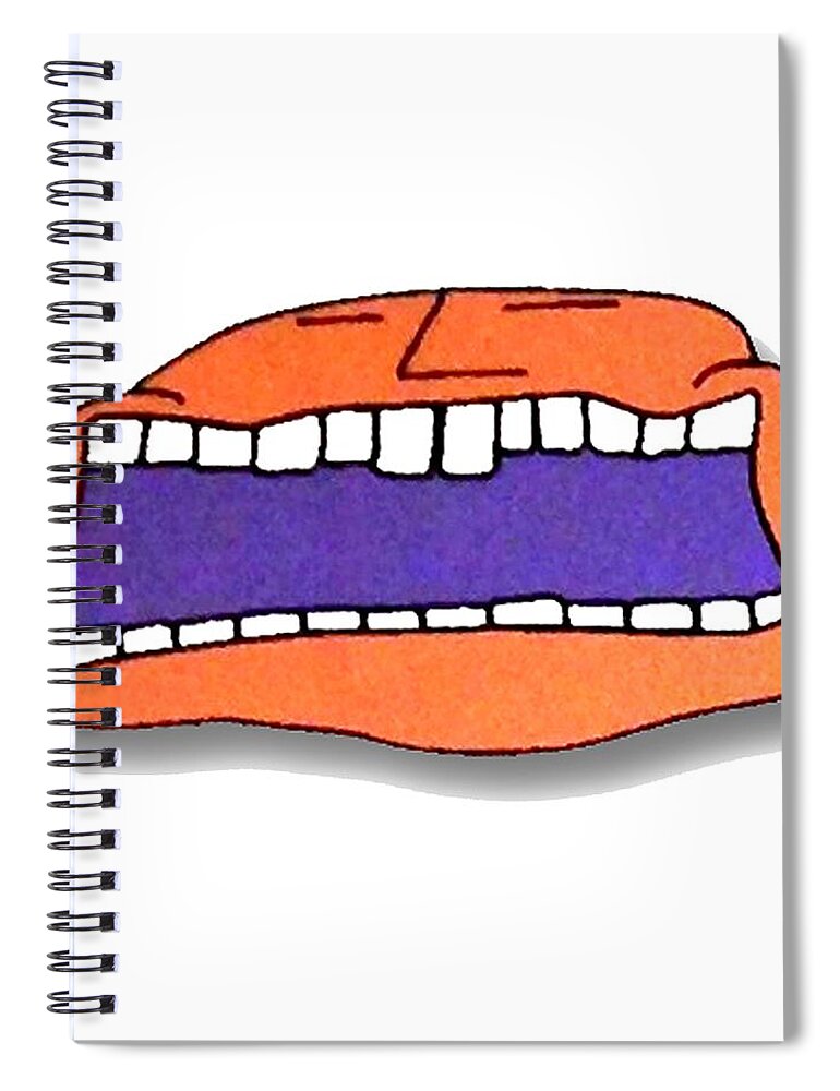 Paintings Spiral Notebook featuring the drawing FU Party People - Peep 041 by Dar Freeland