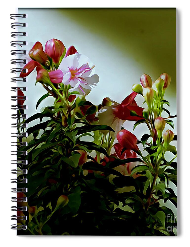 Flower Spiral Notebook featuring the photograph Fushia by Leslie Revels