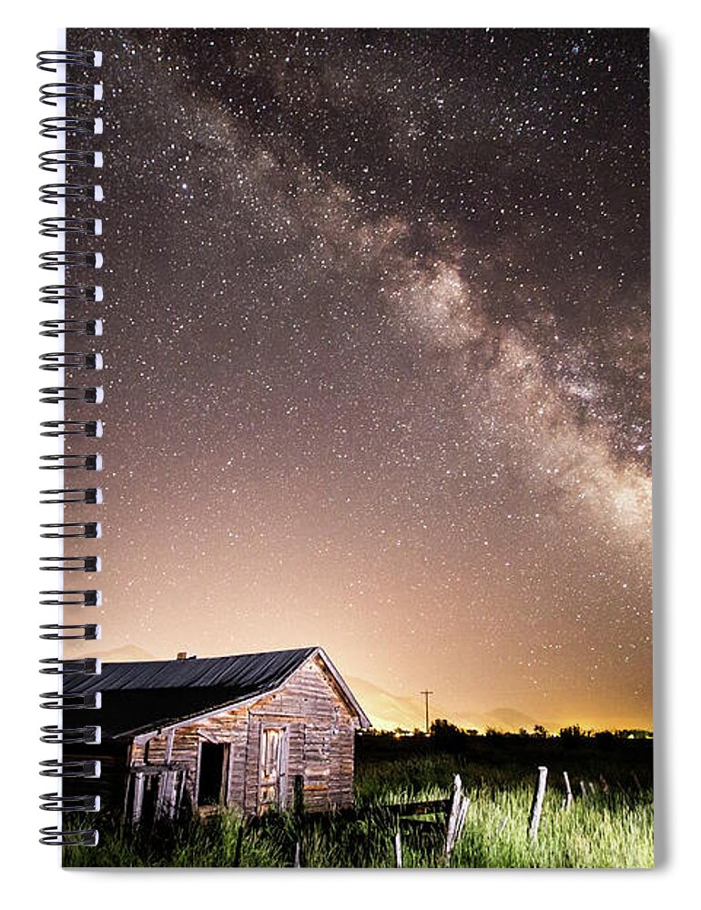 Star Valley Spiral Notebook featuring the photograph Galaxy in Star Valley by Wesley Aston