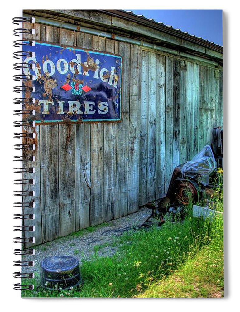 Car Spiral Notebook featuring the photograph Garage by Lawrence Christopher