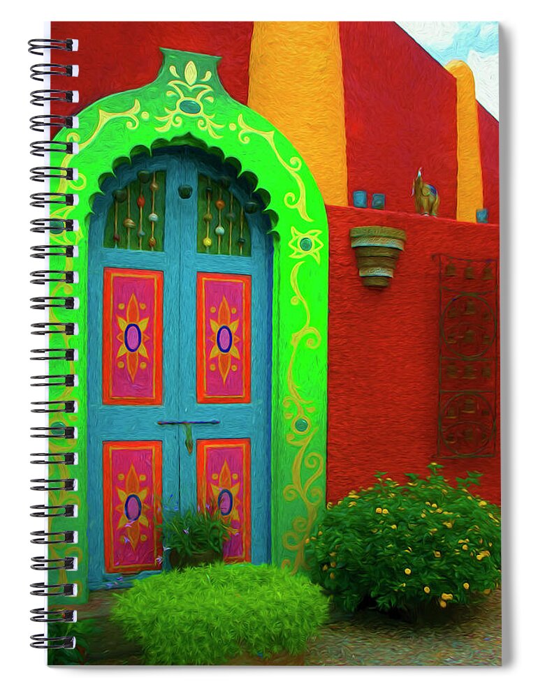 Door Spiral Notebook featuring the photograph Garden Door by Mitch Spence