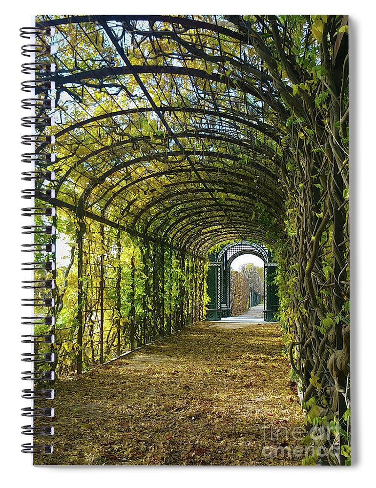 Garden Spiral Notebook featuring the photograph Garden Path in Schonbrunn Palace, Vienna by Marguerita Tan