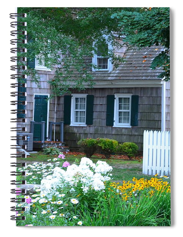Garden Spiral Notebook featuring the photograph Gardens at the Burton-Ingram House - Lewes Delaware by Kim Bemis