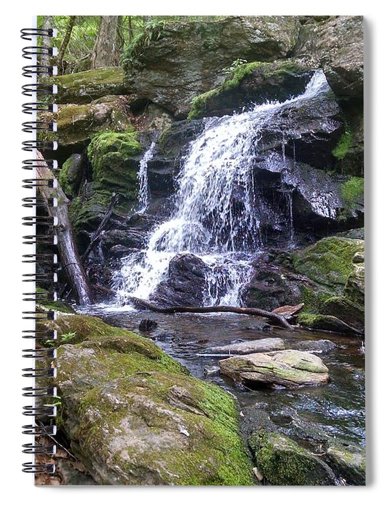 Garwin Falls Spiral Notebook featuring the photograph Garwin falls by Ryan Cruse