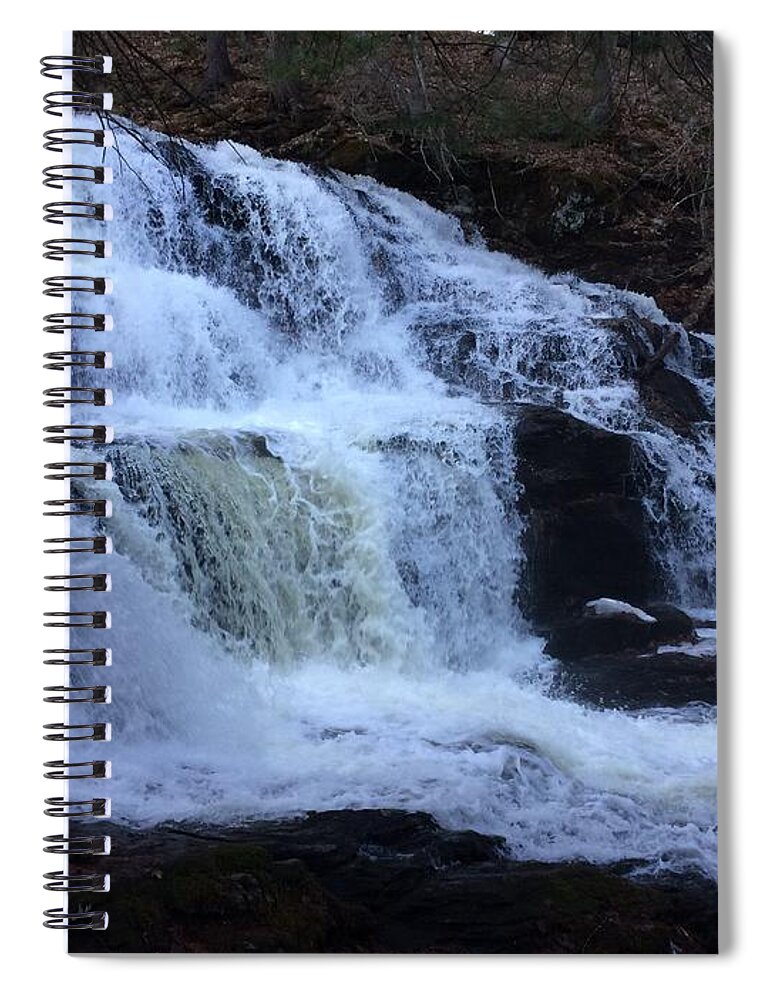 Waterfalls Spiral Notebook featuring the photograph Garwin Falls Spring Break by Anjel B Hartwell