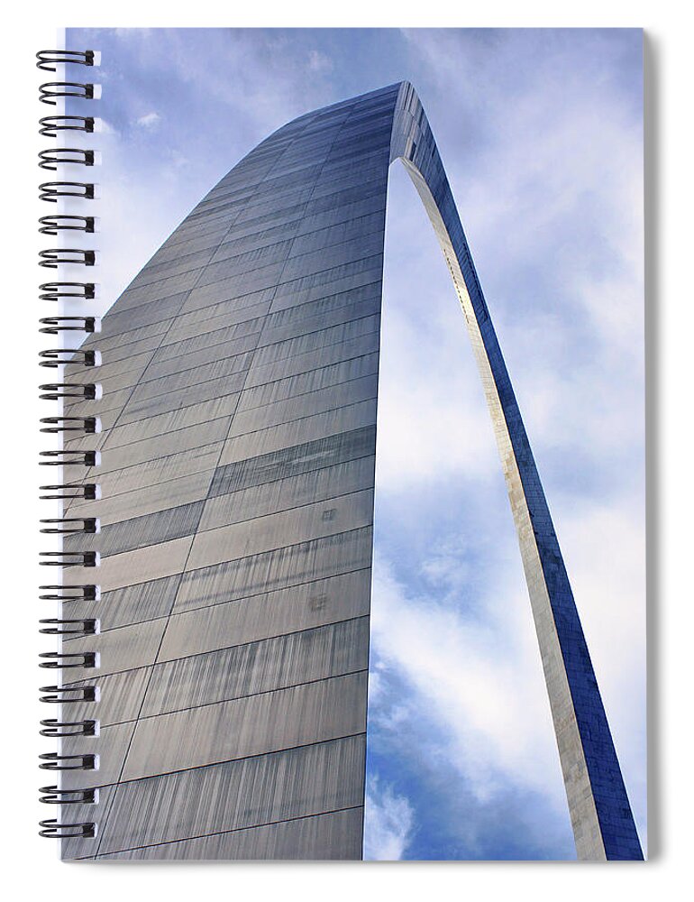 Gateway Arch Spiral Notebook featuring the photograph Gateway Arch - Grace - Saint Louis by Nikolyn McDonald