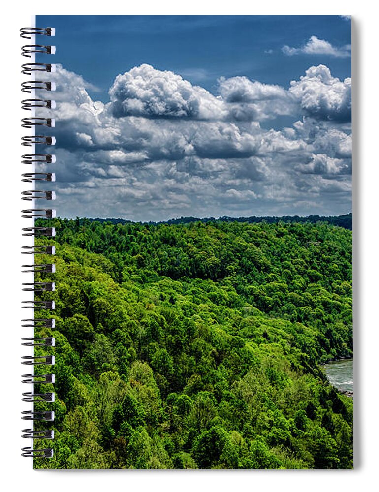 Springl Spiral Notebook featuring the photograph Gauley River Canyon and Clouds by Thomas R Fletcher