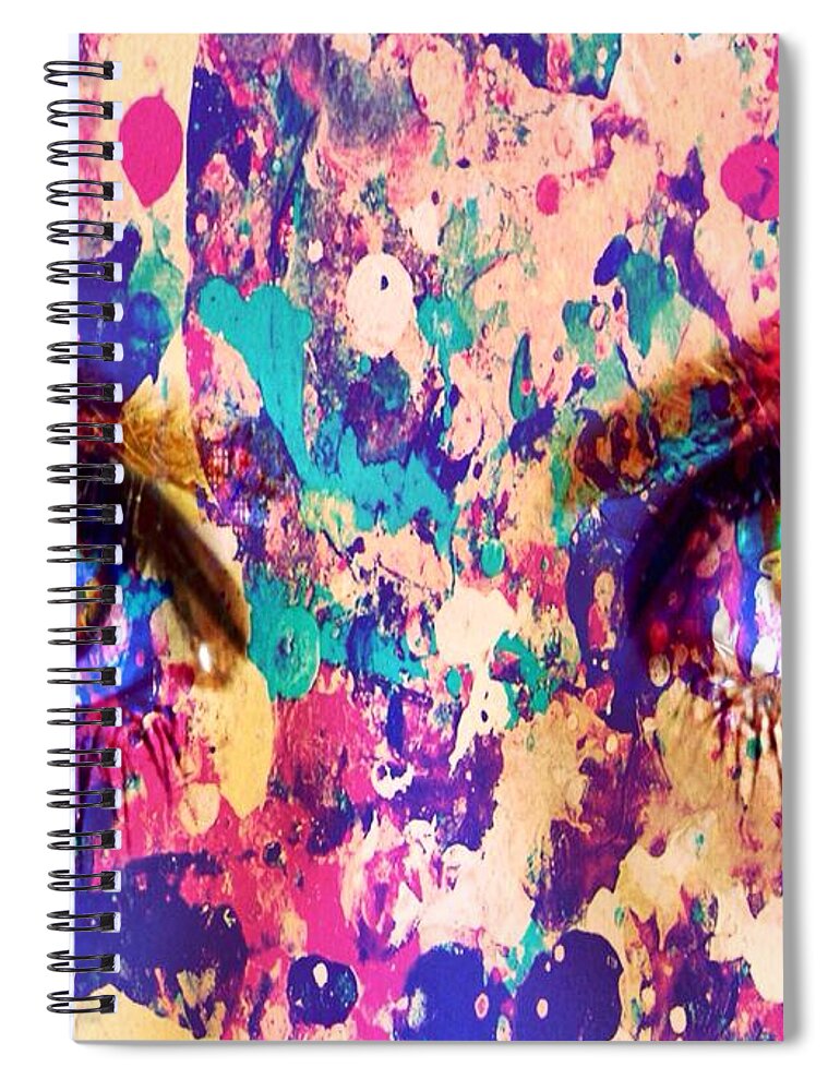 abstract Art Paintings Spiral Notebook featuring the painting Gaze by Mark Taylor