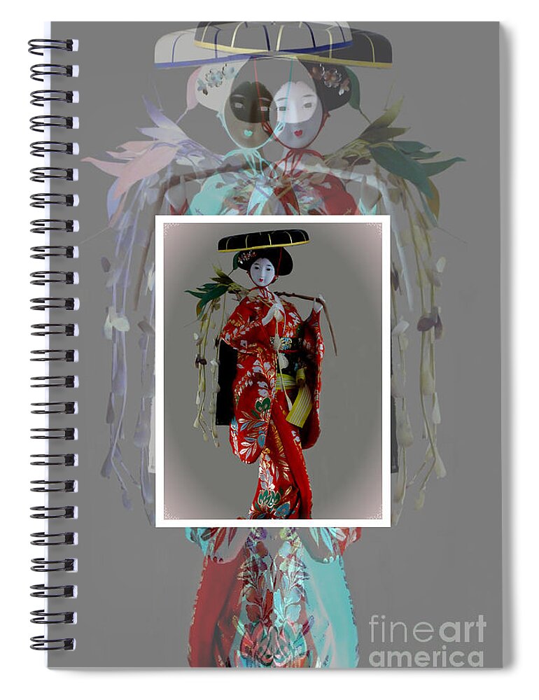 Geisha Spiral Notebook featuring the photograph Geisha Elegance II by Al Bourassa