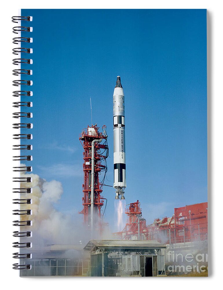 Gemini12 Spiral Notebook featuring the photograph Gemini 12 spacecraft by Vintage Collectables