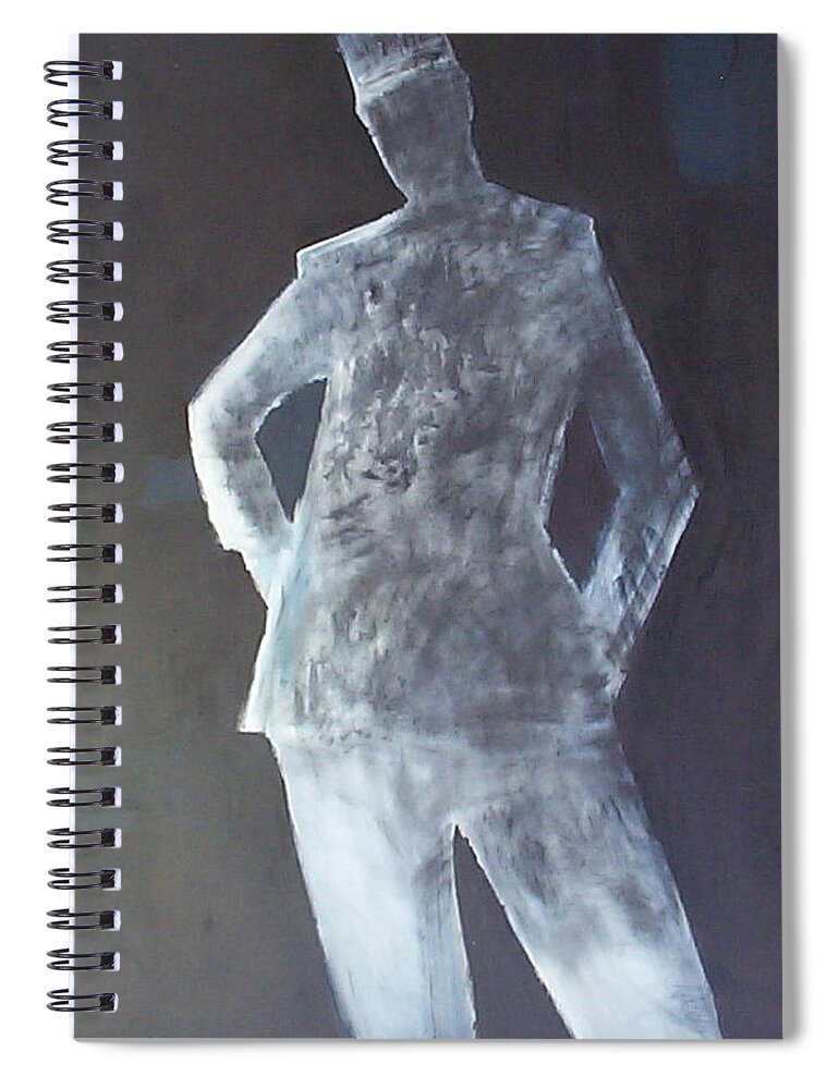 Male Spiral Notebook featuring the painting Gendarme German by Thomas Tribby