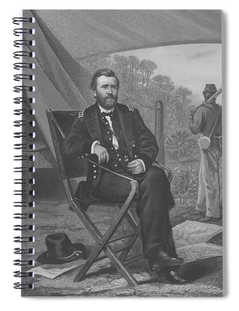Grant Spiral Notebook featuring the painting General U.S. Grant by War Is Hell Store