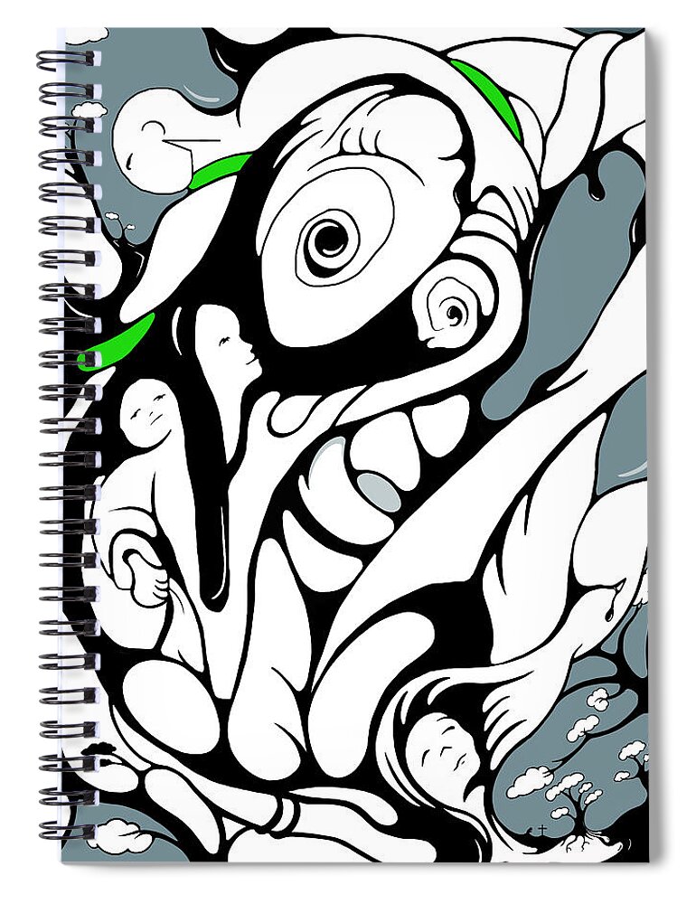 Female Spiral Notebook featuring the digital art Generations by Craig Tilley