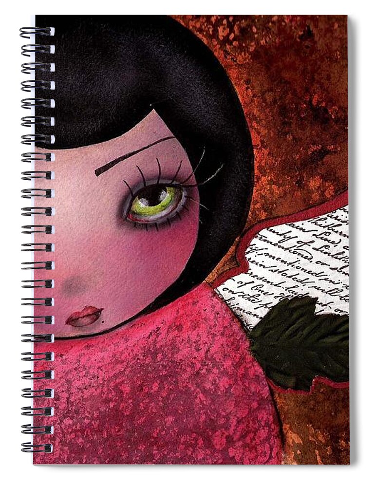 Abril Spiral Notebook featuring the painting Genev by Abril Andrade