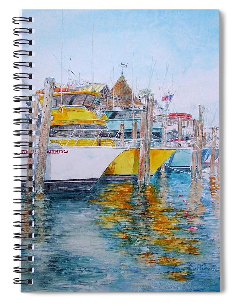 Seascape Spiral Notebook featuring the painting Gentle Winds by Annika Farmer