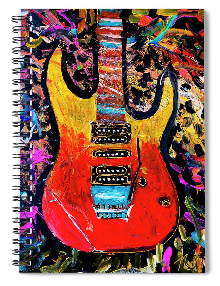 Guiutar Spiral Notebook featuring the painting Ibinez Gio Gax 70 by Neal Barbosa