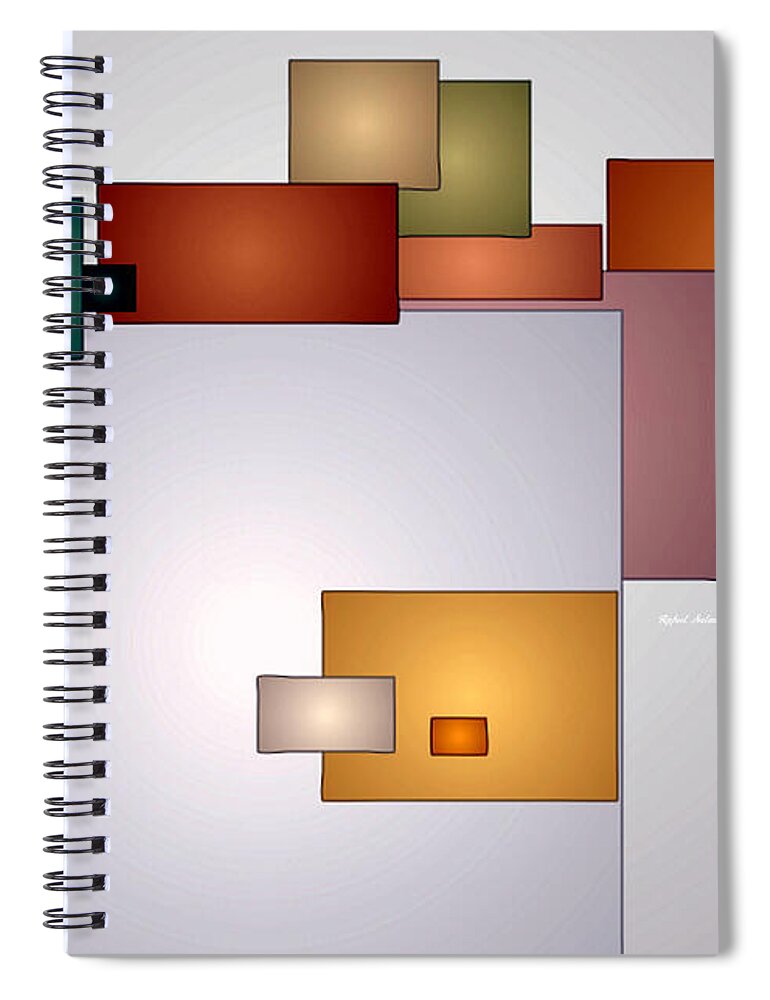 Rafael Salazar Spiral Notebook featuring the digital art Geometric Abstract by Rafael Salazar