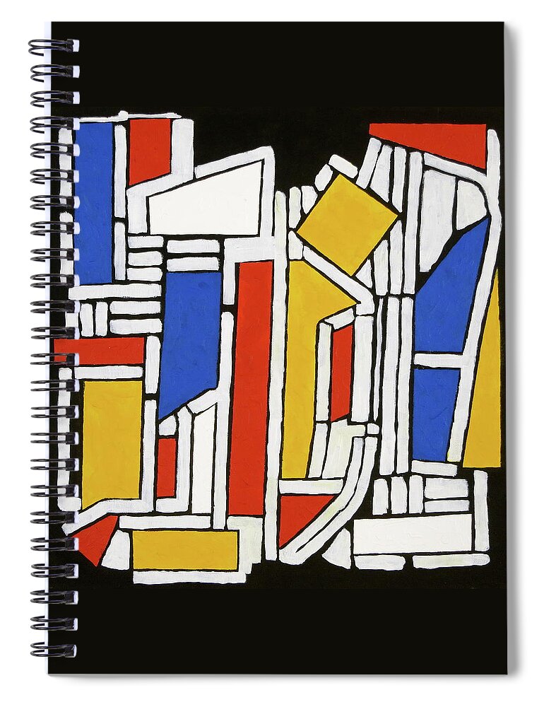 Abstract Acrylic Spiral Notebook featuring the painting Geometry 101 No. 2 by J Loren Reedy