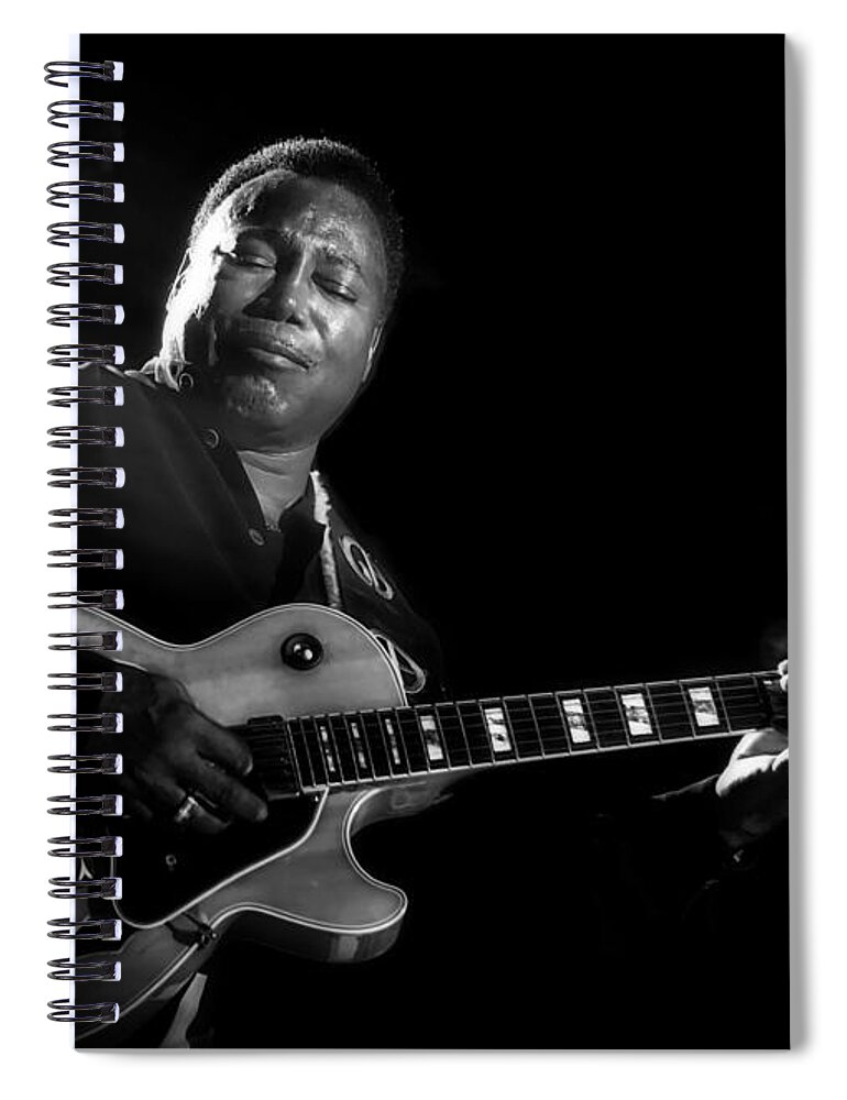George Benson Spiral Notebook featuring the photograph George Benson by Jean Francois Gil