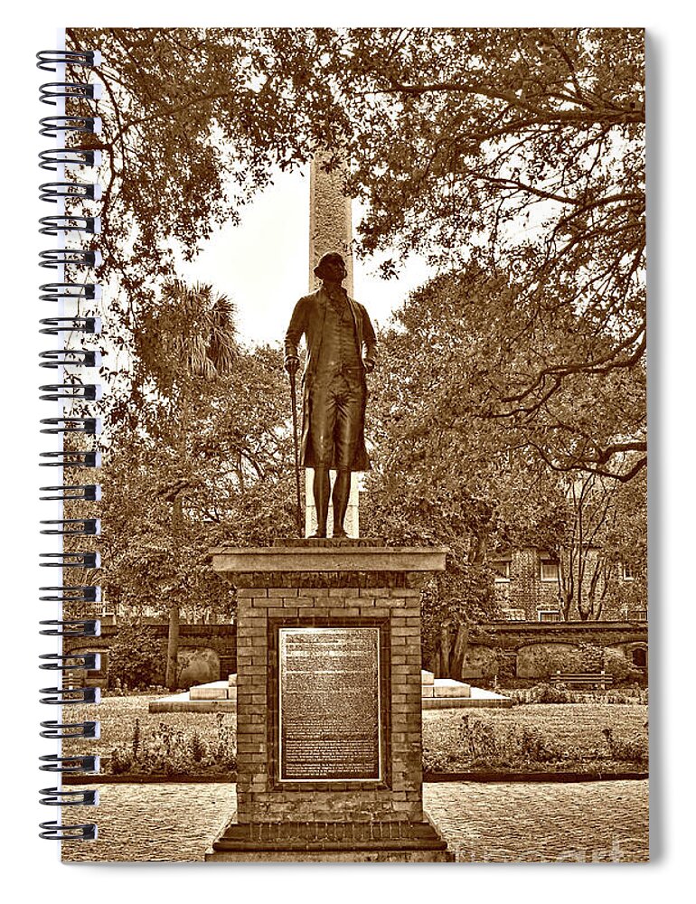 Culture Spiral Notebook featuring the photograph George Washington, Charleston,sc by Skip Willits