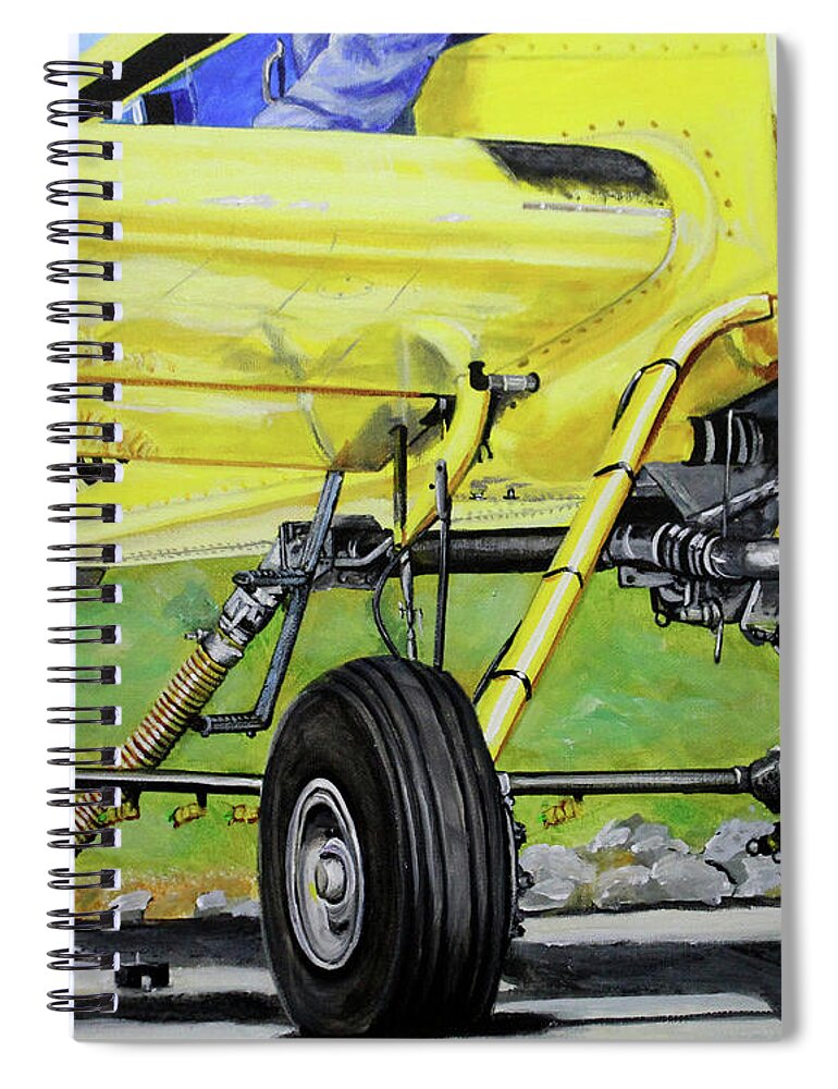 Air Tractor Spiral Notebook featuring the painting Getting Ready to Fly by Karl Wagner