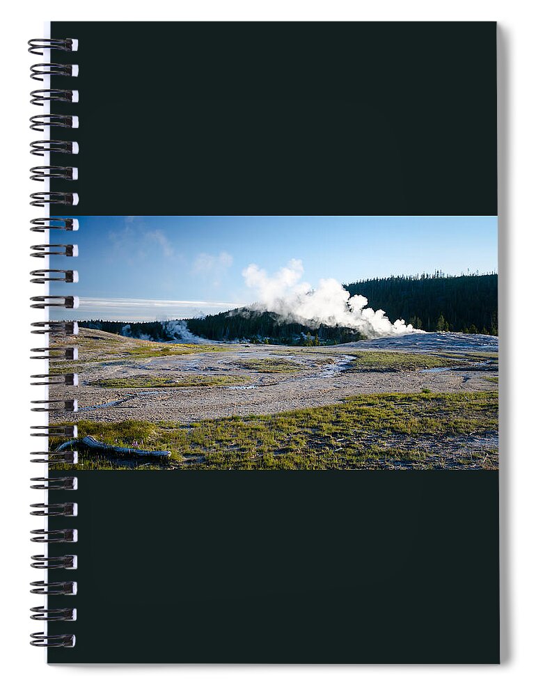 Landscape Spiral Notebook featuring the photograph Geyser Steam by Crystal Wightman