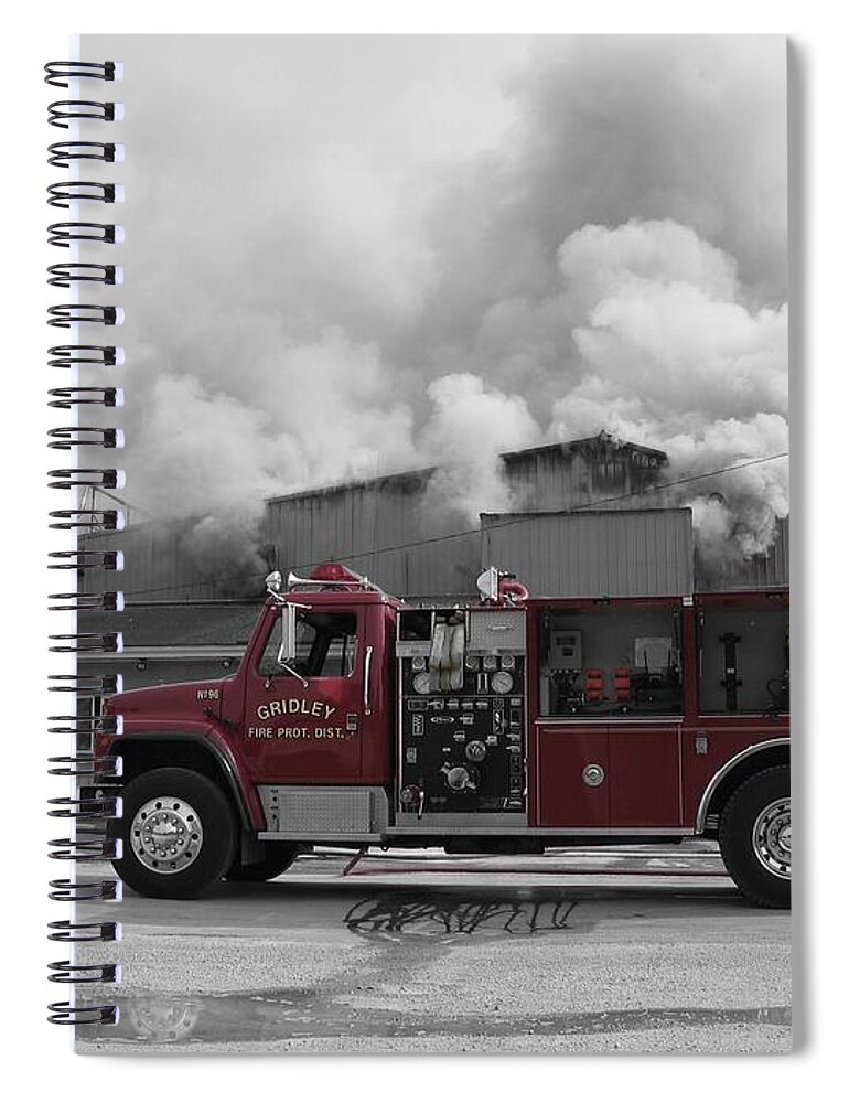 Selective Coloring Spiral Notebook featuring the photograph G.f.d. by Dylan Punke