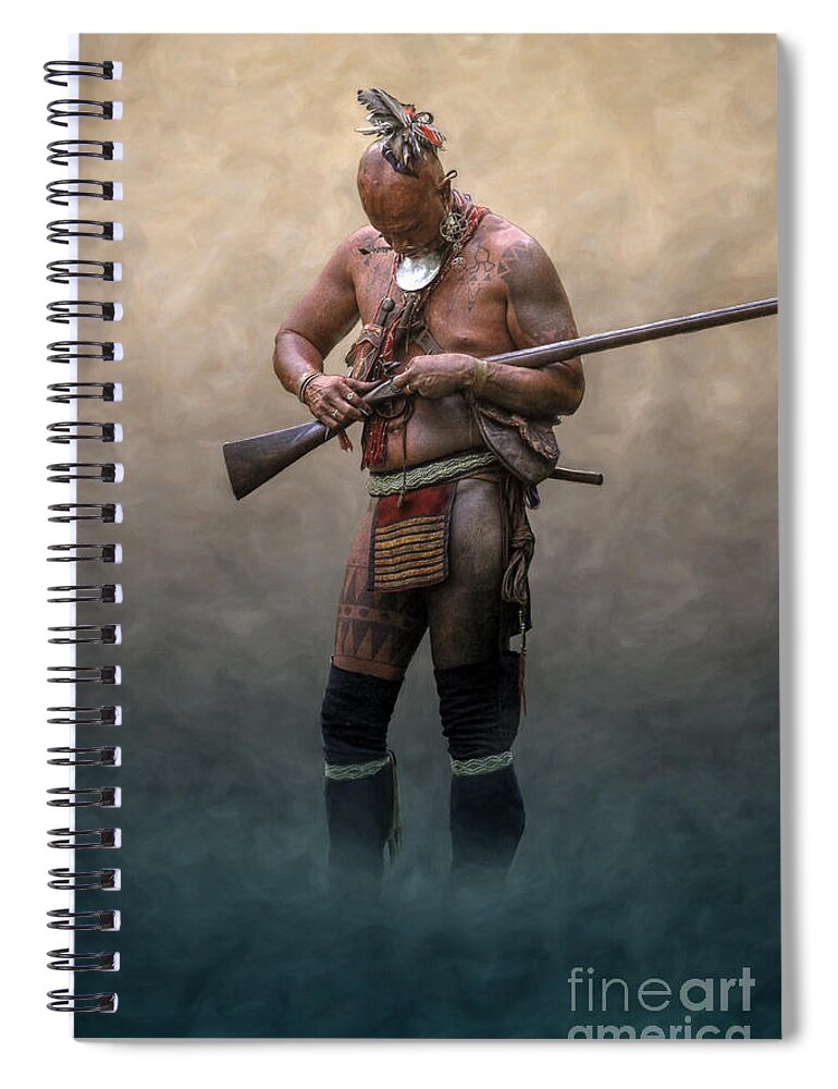 Ghost Warrior Spiral Notebook featuring the digital art Ghost Warrior by Randy Steele