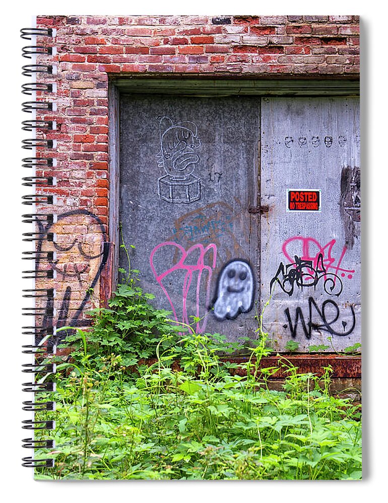 Graffiti Spiral Notebook featuring the photograph Ghosts by Alan Raasch