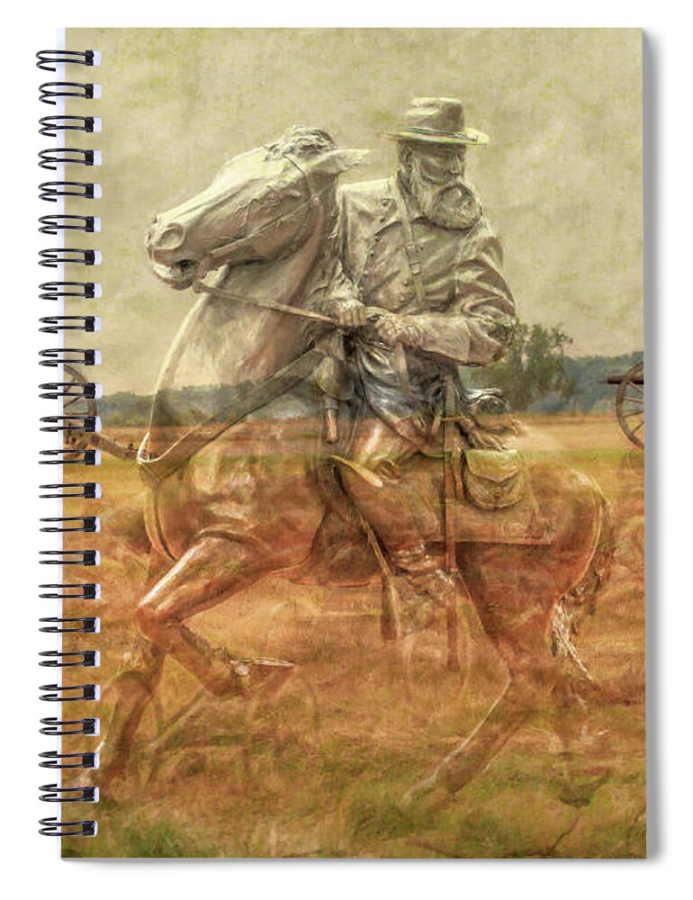 Ghosts Of Gettysburg Ii Spiral Notebook featuring the digital art Ghosts of Gettysburg II by Randy Steele