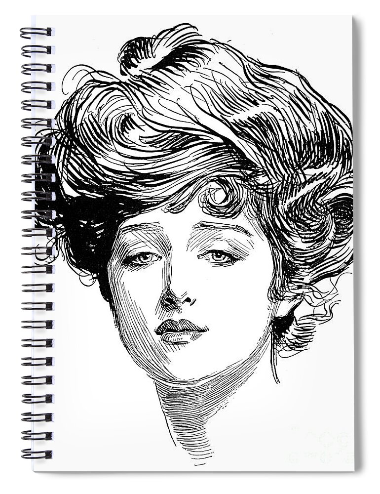 1900 Spiral Notebook featuring the photograph Gibson Girl, 1900 by Charles Dana Gibson