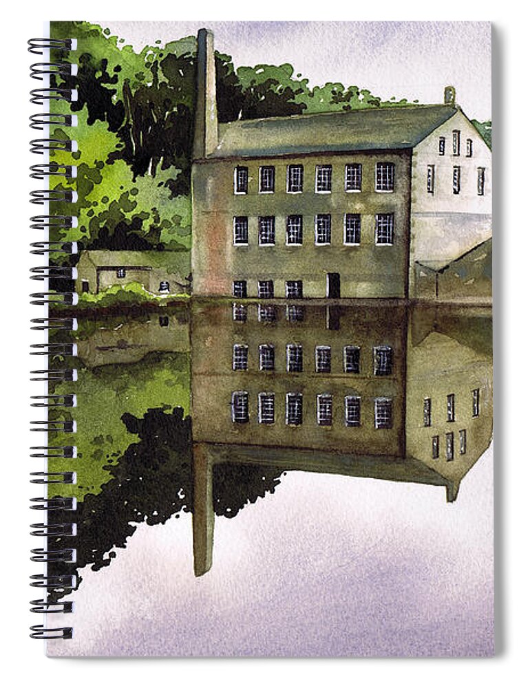 Mill Spiral Notebook featuring the painting Gibson Mill by Paul Dene Marlor