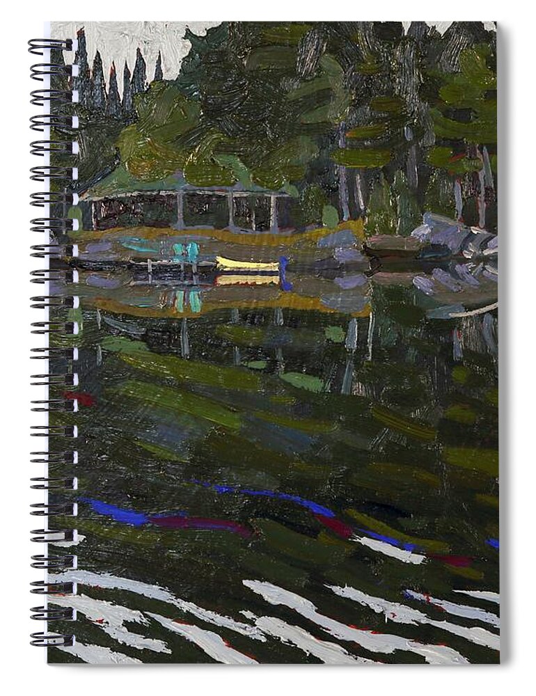 1868 Spiral Notebook featuring the painting Gilmour Island by Phil Chadwick