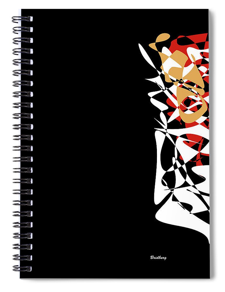 Postmodernism Spiral Notebook featuring the digital art Gin and Tonic by David Bridburg