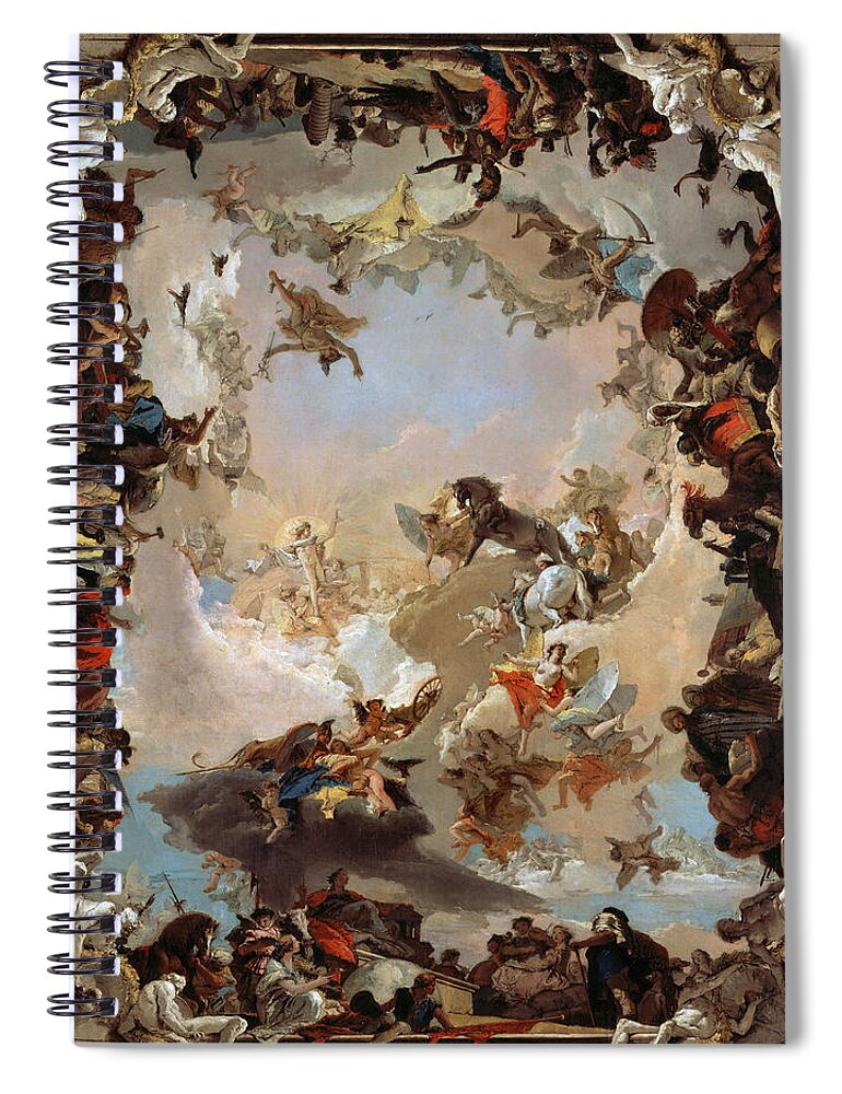Allegory Of The Planets Spiral Notebook featuring the photograph Giovanni Battista Tiepolo by Allegory of the Planets