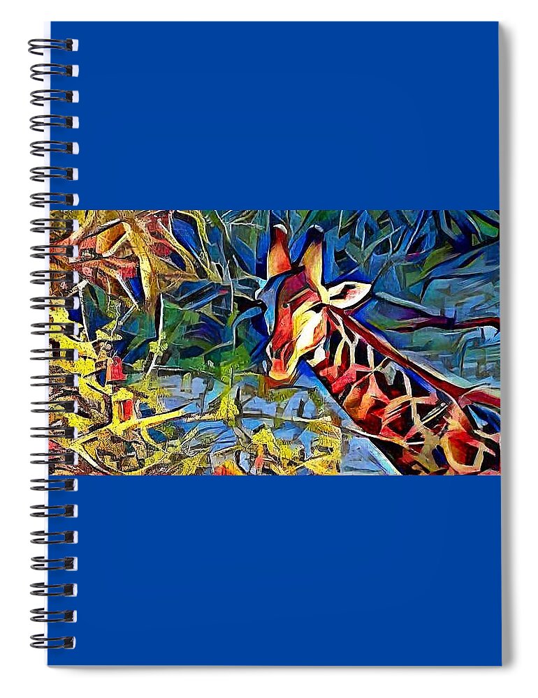 Giraffe Spiral Notebook featuring the photograph Giraffe by Gini Moore