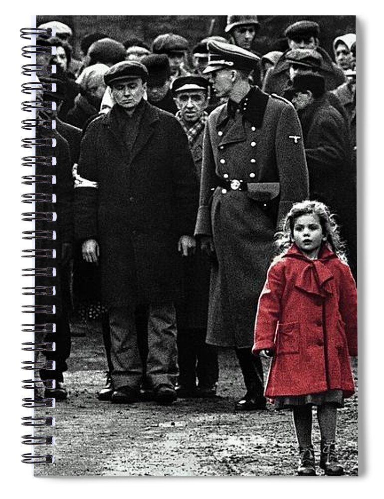 Recollection Slette Forkortelse Girl with red coat publicity photo Schindlers list 1993 Spiral Notebook by  David Lee Guss - Pixels