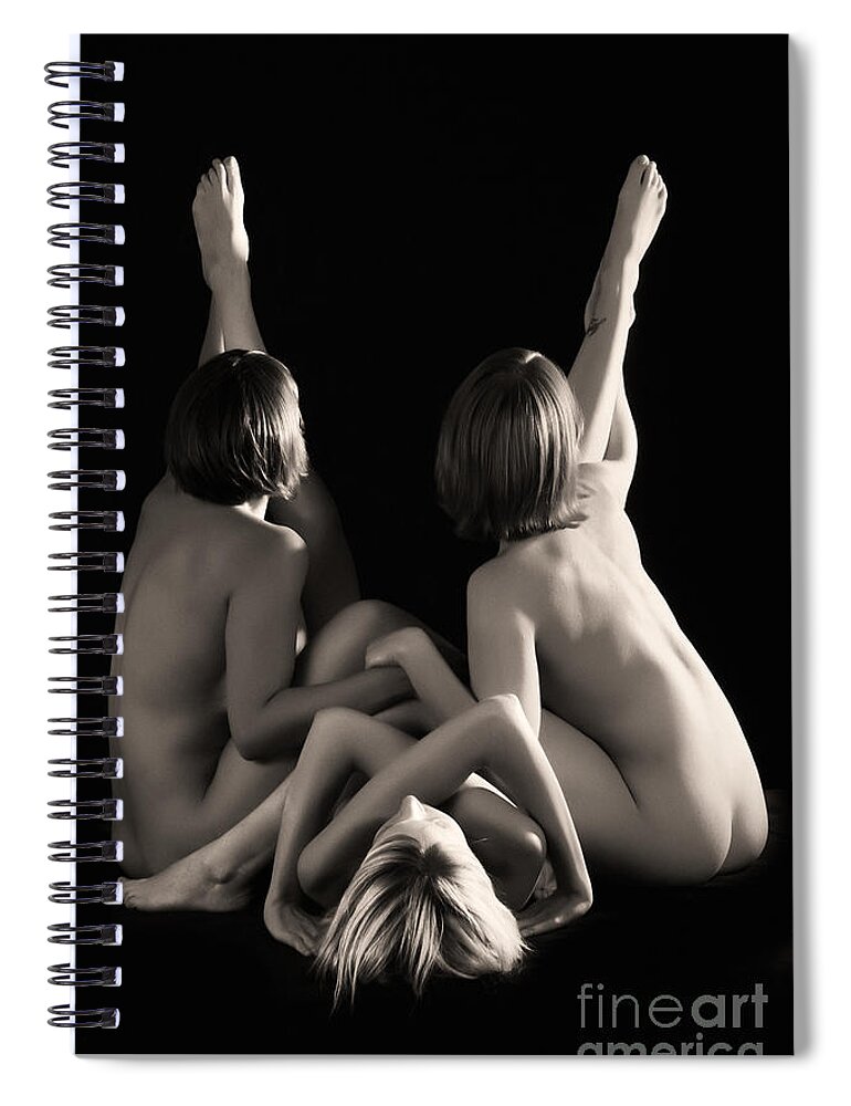 Artistic Spiral Notebook featuring the photograph Girlfriends weave by Robert WK Clark