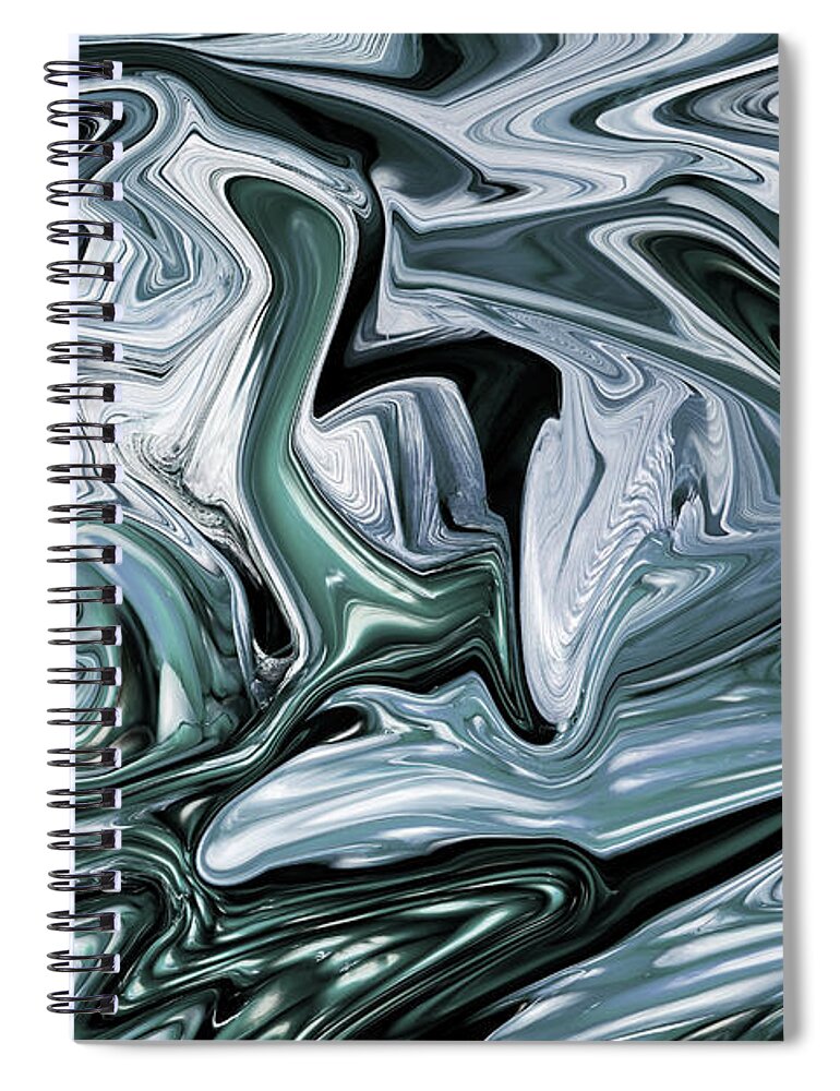 Abstract Spiral Notebook featuring the photograph Glacial by Mike Eingle